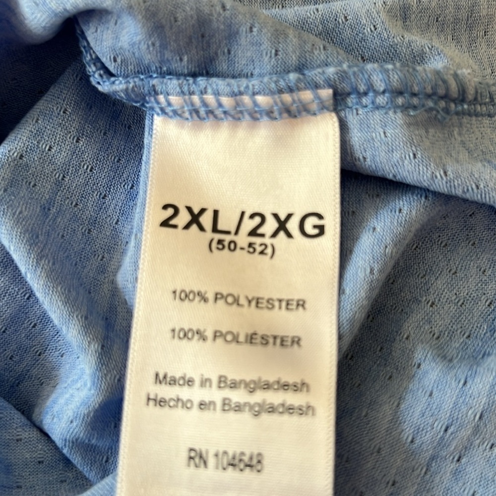 UNC North Carolina Tar Heels Short Sleeve Blue Tshirt 100% polyester Size 2XL - Picture 7 of 7